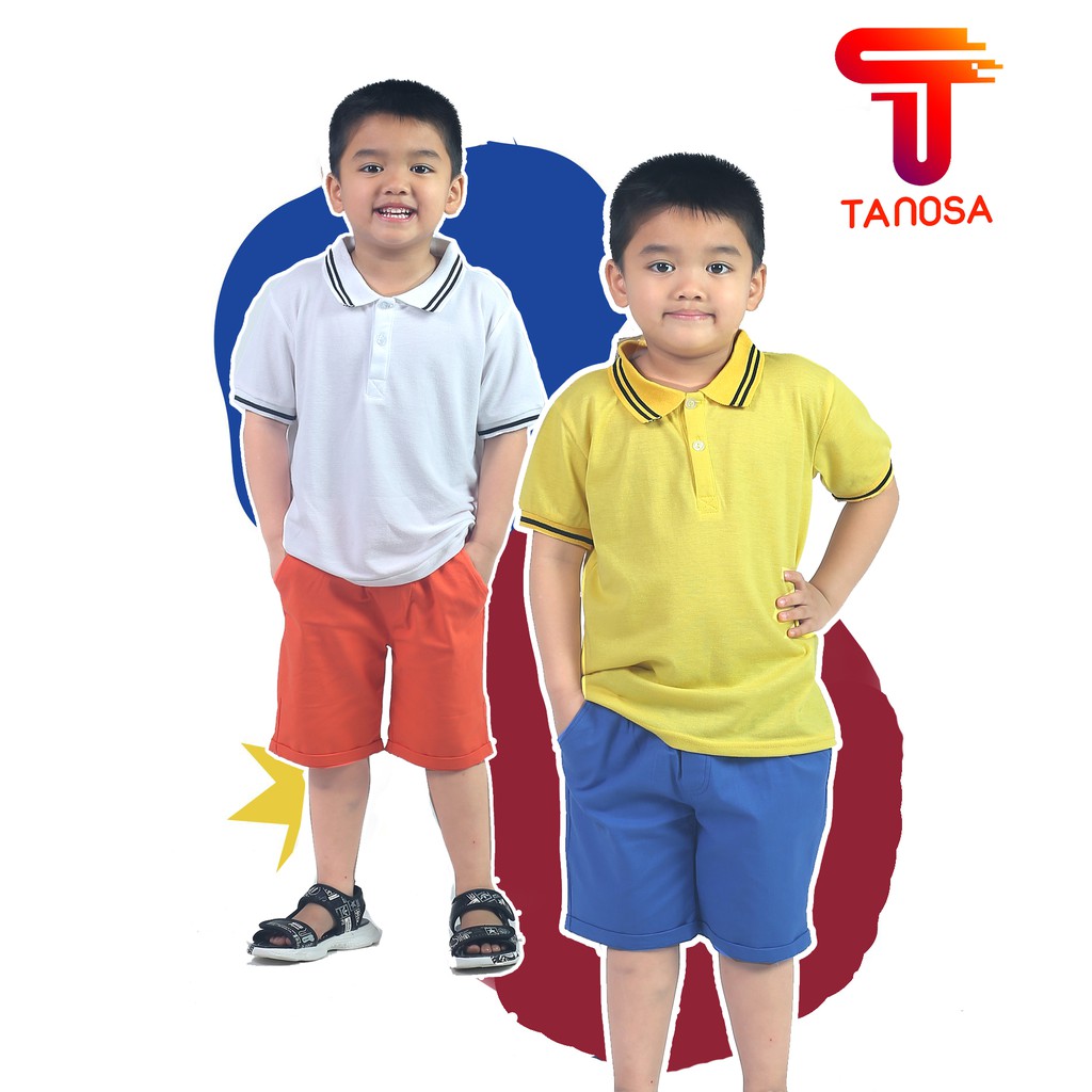 Áo Polo trơn cho bé trai Tanosa Kids 10-22kg