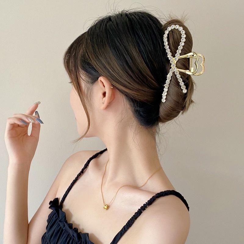 Kẹp Tóc Kim Loại Cỡ Lớn Tinh Tế Thời Trang Tinh Tế Phong Cách Hàn Quốc