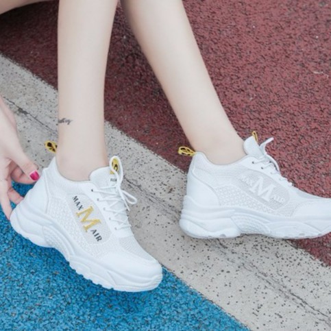GIÀY THỂ THAO NỮ ĐẾ CAO 5 PHÂN M MAX AIR 🎁 GIÀY ĐỘN ĐẾ NỮ TĂNG CHIỀU CAO CỰC ĐẸP