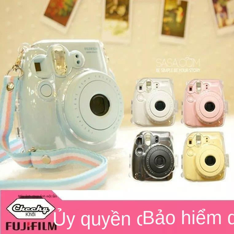 ∏✗Fuji Polaroid mini8 / 9 máy ảnh mini8s vỏ pha lê trong suốt silicone tay áo mini 8+ bảo vệ
