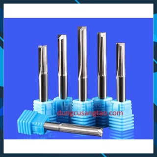 Dao phay cắt gỗ, nhựa, nhôm loại 2 ME thẳng cốt 6mm Weitol / Dao phay thẳng cốt 6mm cao cấp