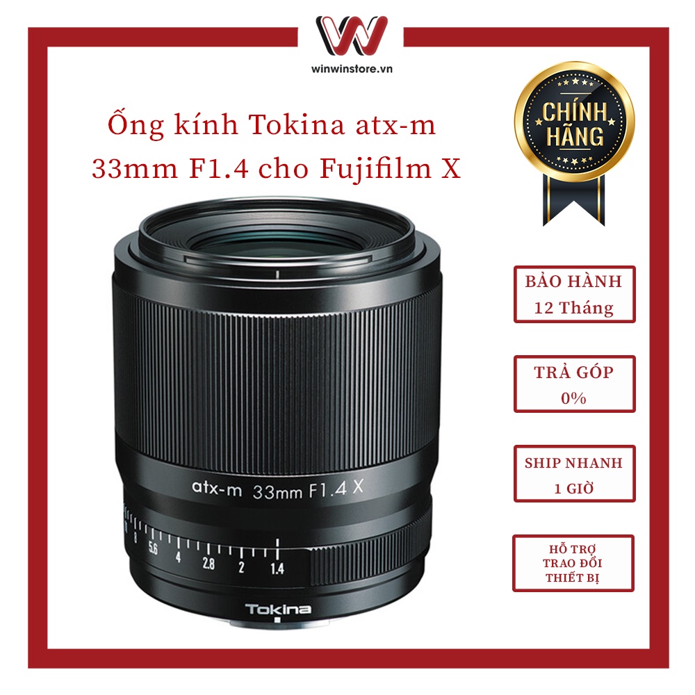 Ống kính Tokina atx-m 33mm F1.4 cho Fujifilm X - Hàng Chính Hãng Full VAT