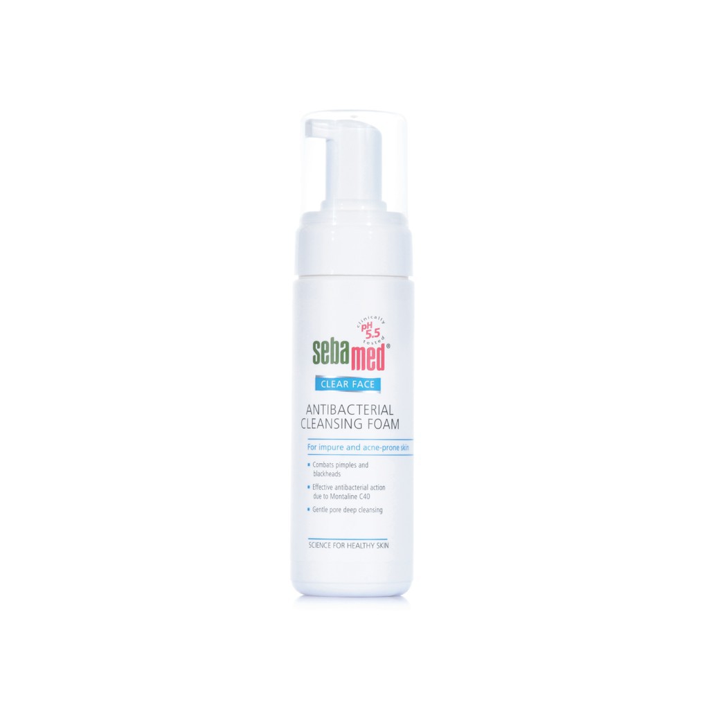 [Chính hãng] Sữa rửa mặt tạo bọt kháng khuẩn giảm mụn Sebamed pH5.5 Clear Face AntiBacterial Cleansing Foam 150ml