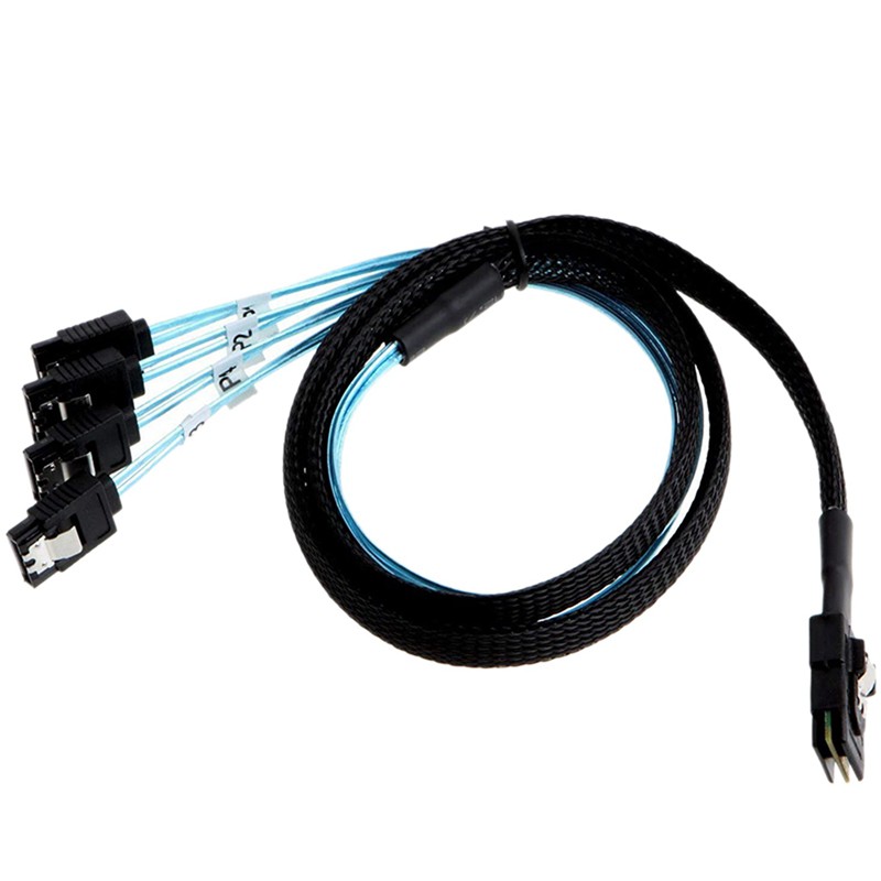 1 Cáp Chuyển Đổi Nguồn Sata 4-pin Ide 1 Sang 5 Sata Và 1 Pcs Mini Sas 36pin (Sff-8087) Male Sang 4 Sata 7pin Female