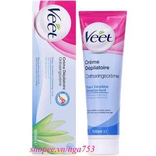 Kem tẩy lông Veet 100g rành cho da nhạy cảm 100% chính hãng. Shop 99K cung cấp và bảo trợ.