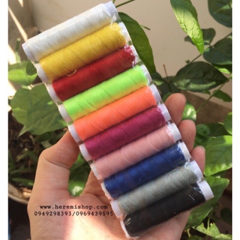 Sét 10 cuộn chỉ màu