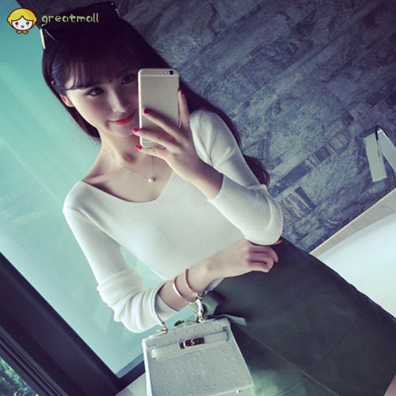 Áo Dệt Kim Tay Dài Thiết Kế Cổ Chữ V Thanh Lịch | BigBuy360 - bigbuy360.vn