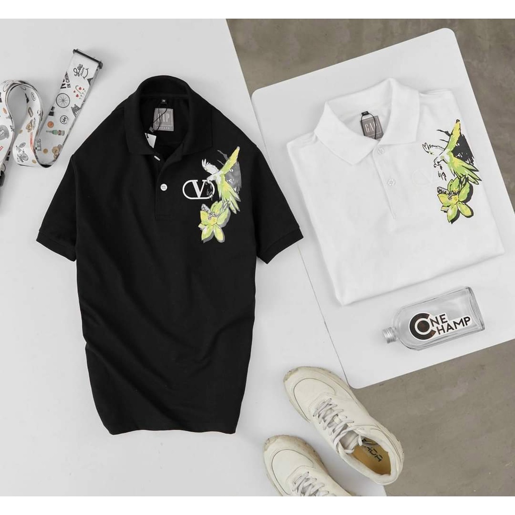 ÁO THUN POLO NAM NỮ CHẤT COTTON UNISEX HOẠ TIẾT TRẺ TRUNG, NAM TÍNH