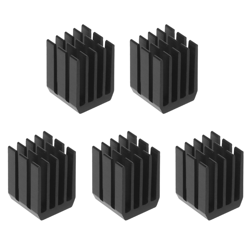 5Pcs/Set 9*9*12mm Aluminum Cooling Heat Sink Chip RAM Radiator Heatsink Cooler