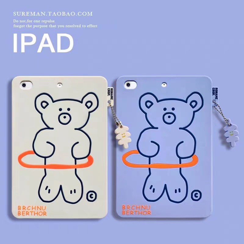 Ốp bảo vệ máy tính bảng hình gấu hoạt hình cho IPad 2018 Mini1/2/3/4/5 ipad6/ipad Air2 Ipad Pro9.7 10.3 | BigBuy360 - bigbuy360.vn
