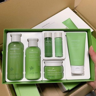 Bộ Dưỡng Da 6 Món trà Xanh Innisfree(kèm túi)