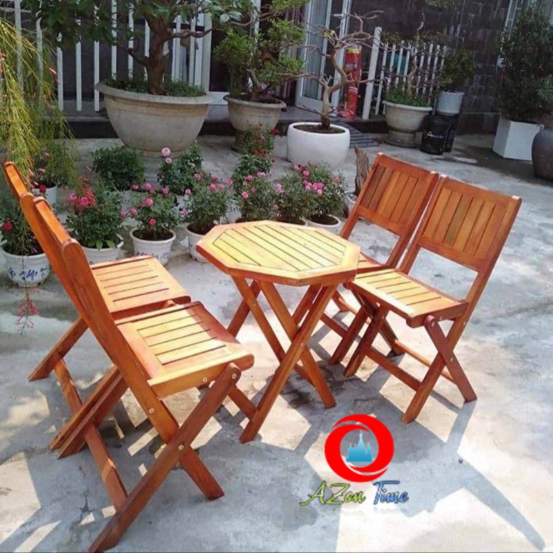 Bàn Cafe, Bàn Tròn Bát Giác Gỗ Tràm Cao Cấp [FREESHIP - GỖ THẬT XUẤT KHẨU]