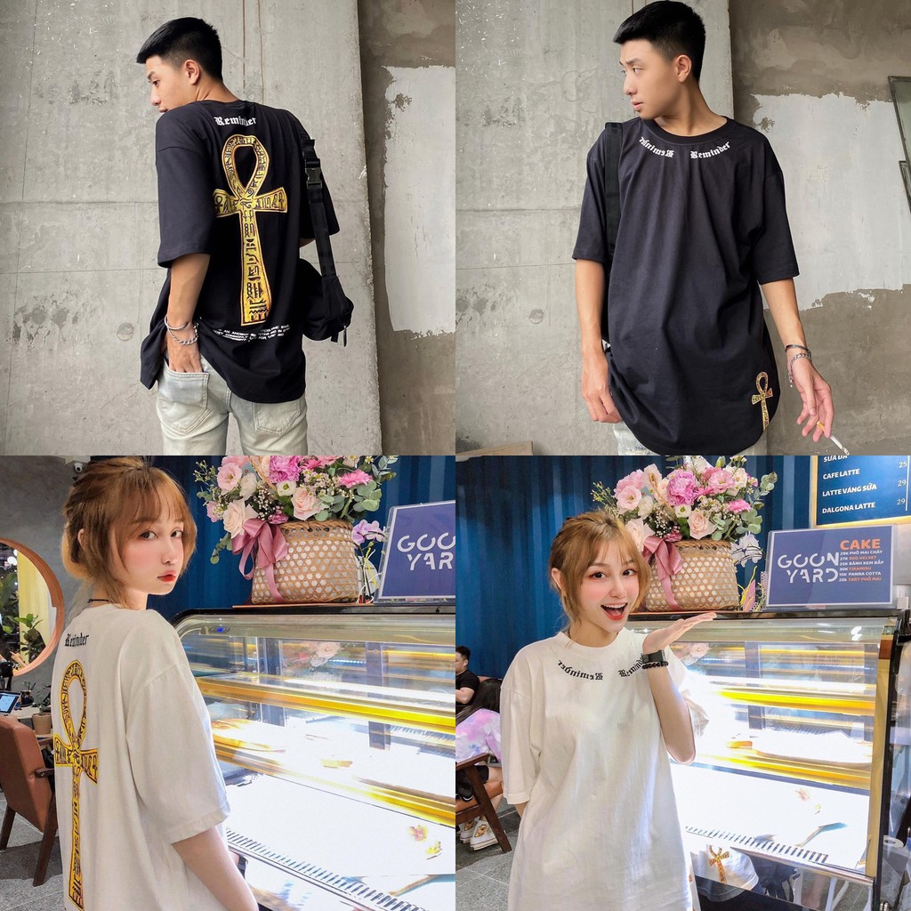 Áo Thun Cotton Nam Nữ Thánh Giá Tay Lỡ Oversize Unisex