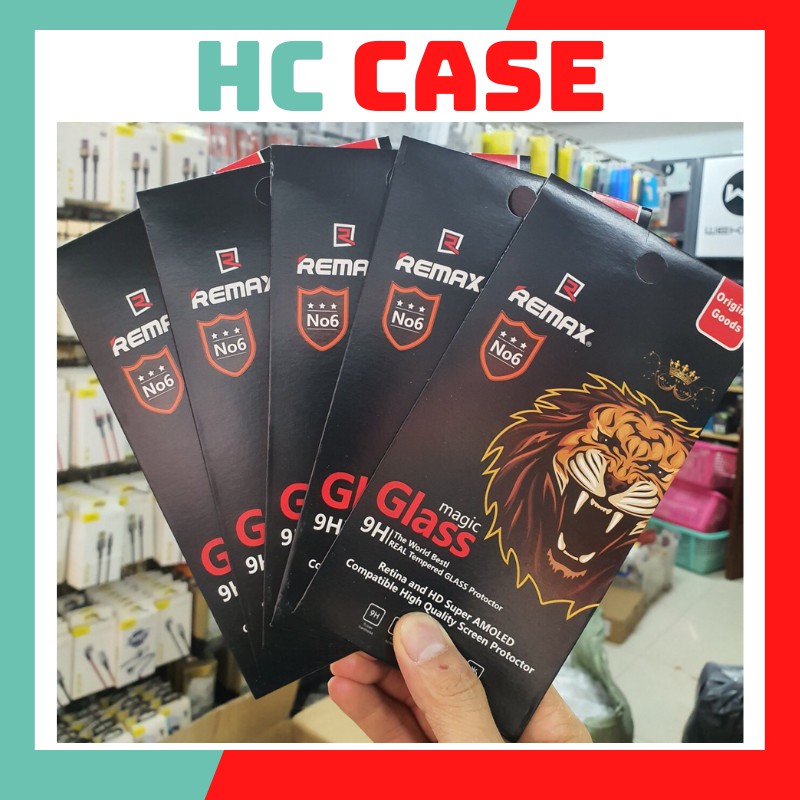 Kính cường lực iphone REMAX 2,5D TRONG SUỐT 6/6s/6plus/7/8/7plus/8plus/x/xs/xsmax/11/11promax - hc case