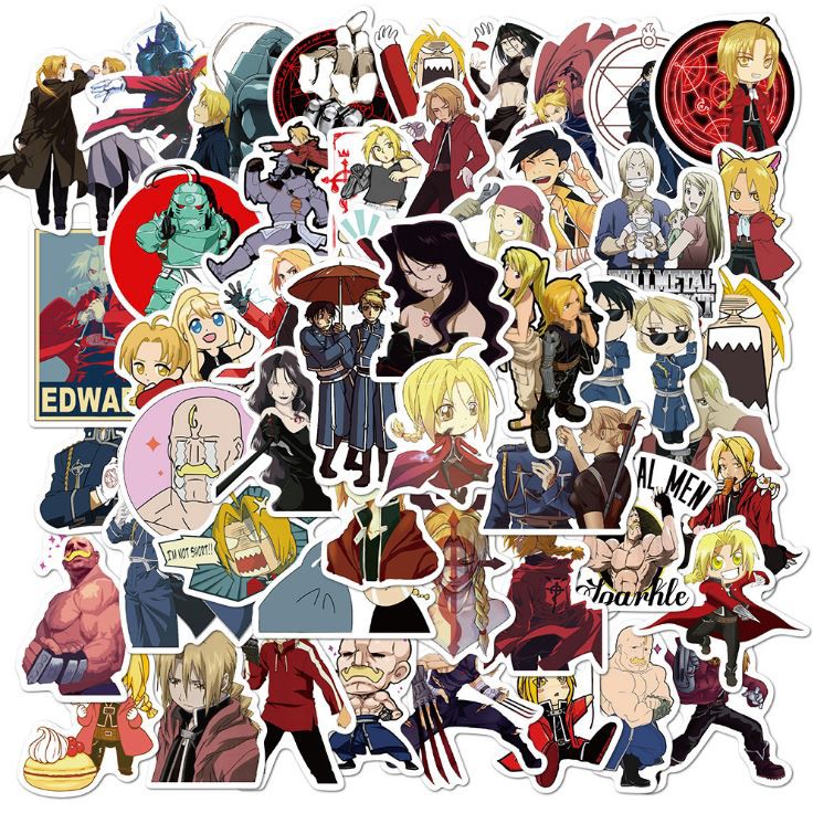 Sticker ANIME EDWARD nhựa PVC không thấm nước, dán nón bảo hiểm, laptop, điện thoại, Vali, xe, Cực COOL #146