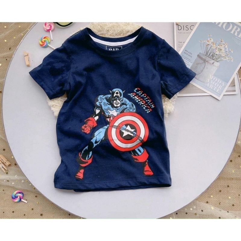 Combo 3 áo thun bé trai H.M marval chất cotton 4 chiều mềm mịn siêu mát mặc hè JIMADO E2.083.100