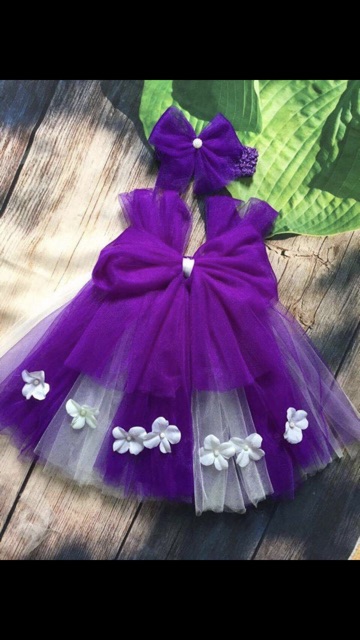 Váy công chúa nơ tím