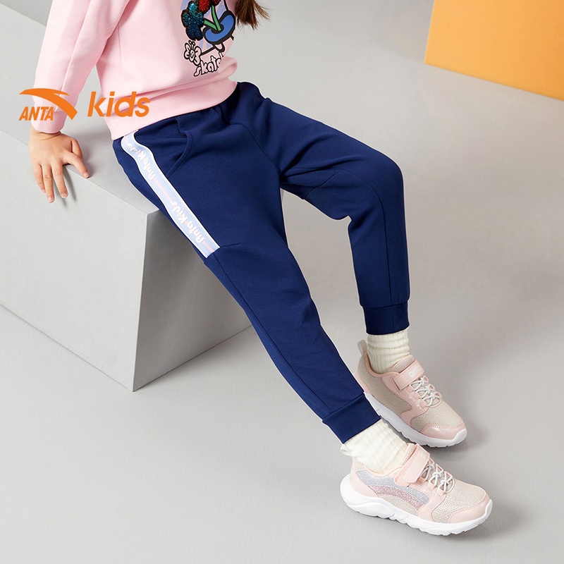 Quần dài thể thao bé gái thương hiệu thời trang Anta Kids 362139745