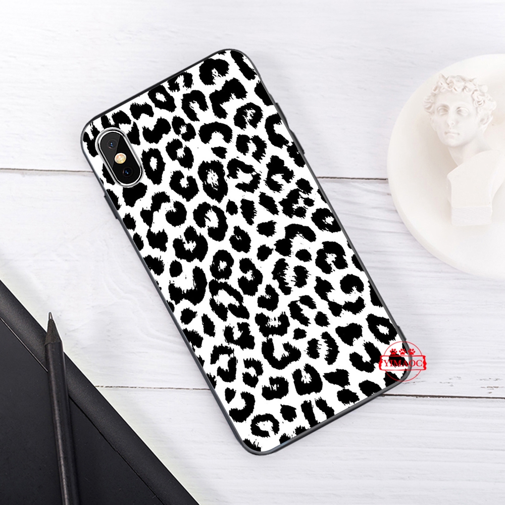 Ốp điện thoại mềm họa tiết da beo 89U thời trang dành cho iPhone XS Max XR X 11 Pro 7 8 6 6S Plus