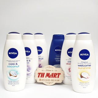 Sữa Tắm Dưỡng Da Mềm Mịn/Sữa dưỡng Thể Giúp Săn Da Trắng Sáng NIVEA Lưu Hương Của Đức 750ml