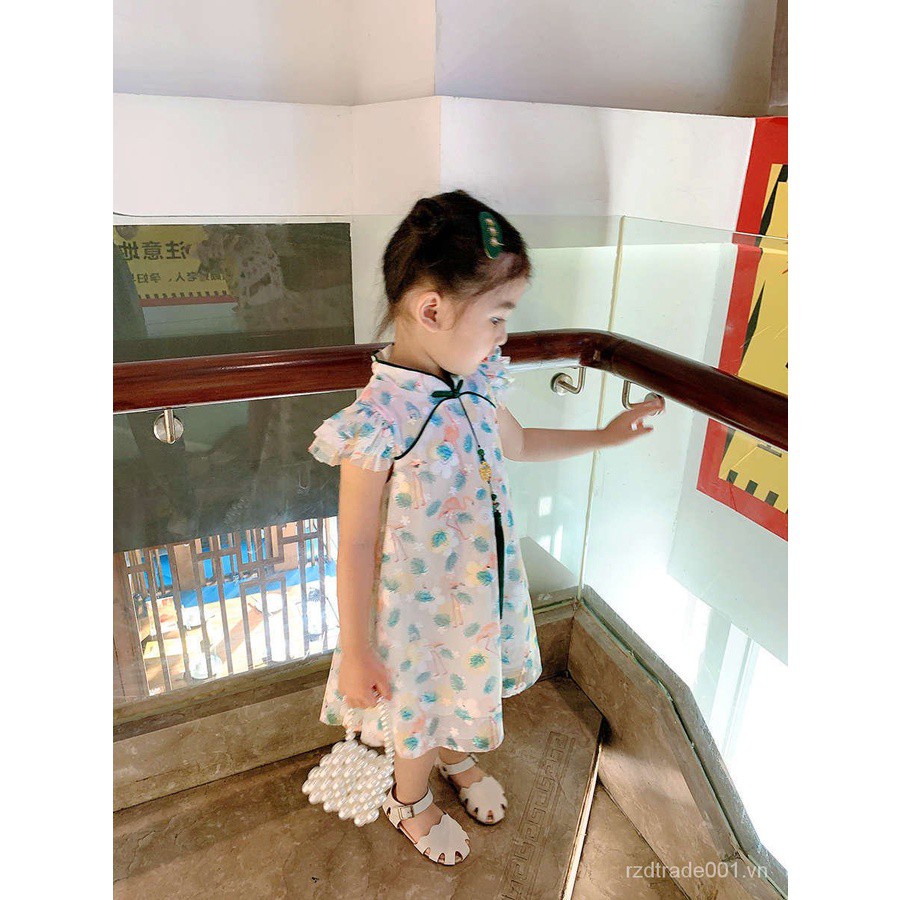 Đầm phong cách Trung Hoa xinh xắn cho bé gái