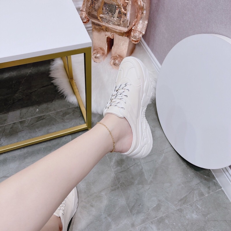 [MUA 1 TẶNG 1] Giày sục kem cao 5 phân HOT (tặng vớ)