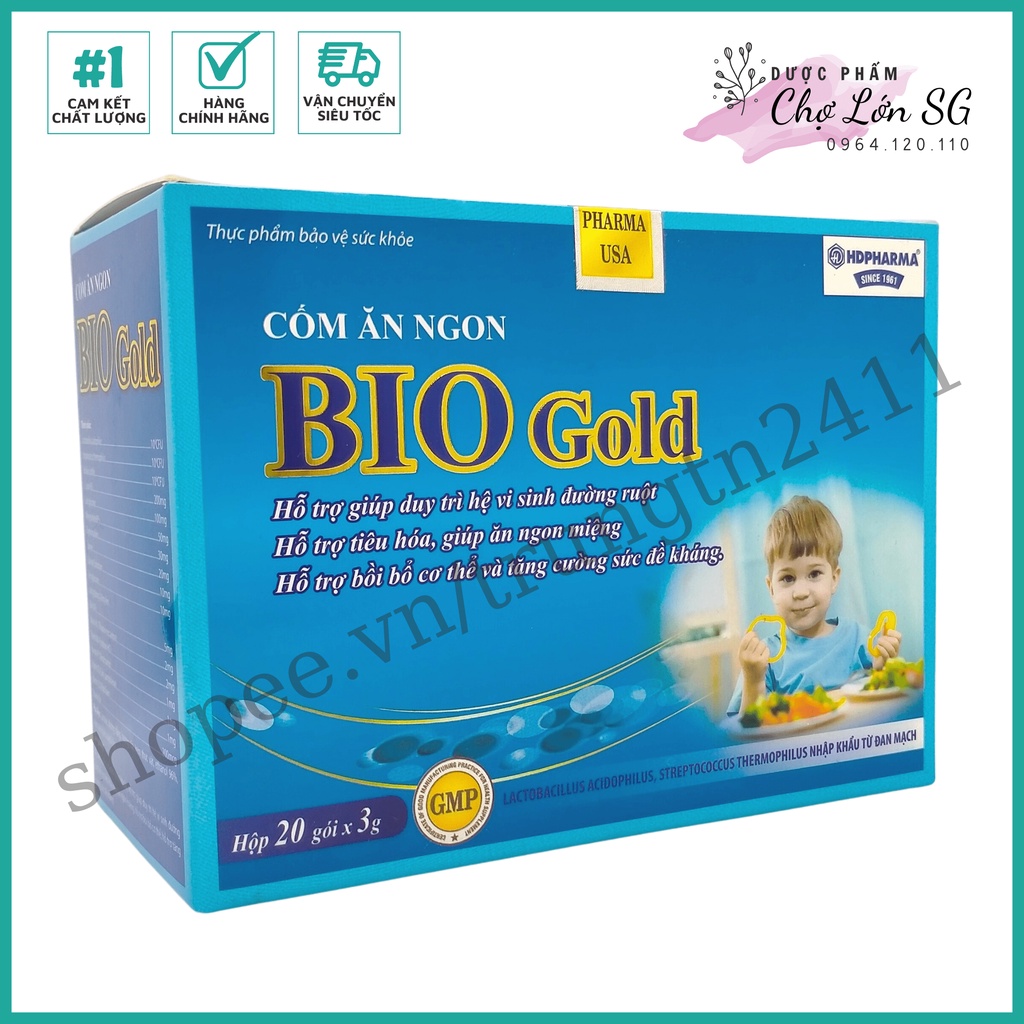 Cốm ăn ngon bio gold biogold hỗ trợ cải thiện đường tiêu hóa – Hộp 20 gói