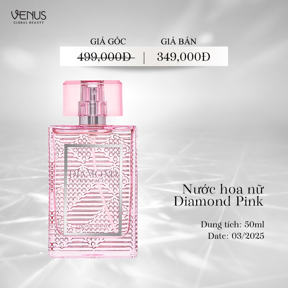 Nước hoa nữ DIAMOND pour Femme (Pink) của Laura Anne - Dầu thơm nữ CHÍNH HÃNG, THƠM LÂU