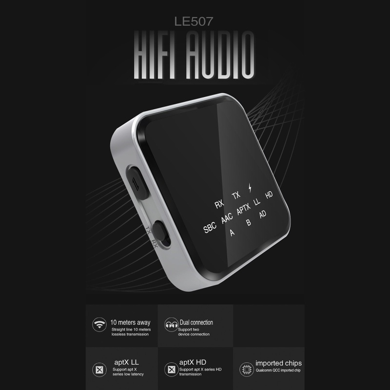 Thiết Bị Truyền Nhận Tín Hiệu Bluetooth 5.2 aptX-LL 2 Trong 1