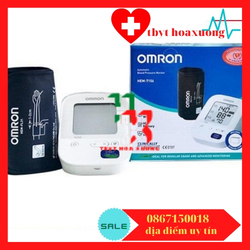 [Hàng Cao Cấp] Máy Đo Huyết Áp Bắp Tay Omron HEM 7156 - Nhập Khẩu Nhật Bản - Bảo Hành 5 Năm