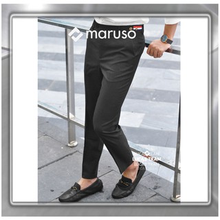 Quần âu Nam Maruso HQ Họa tiết 3 sọc Vải Hàn Co giãn nhẹ Skinny