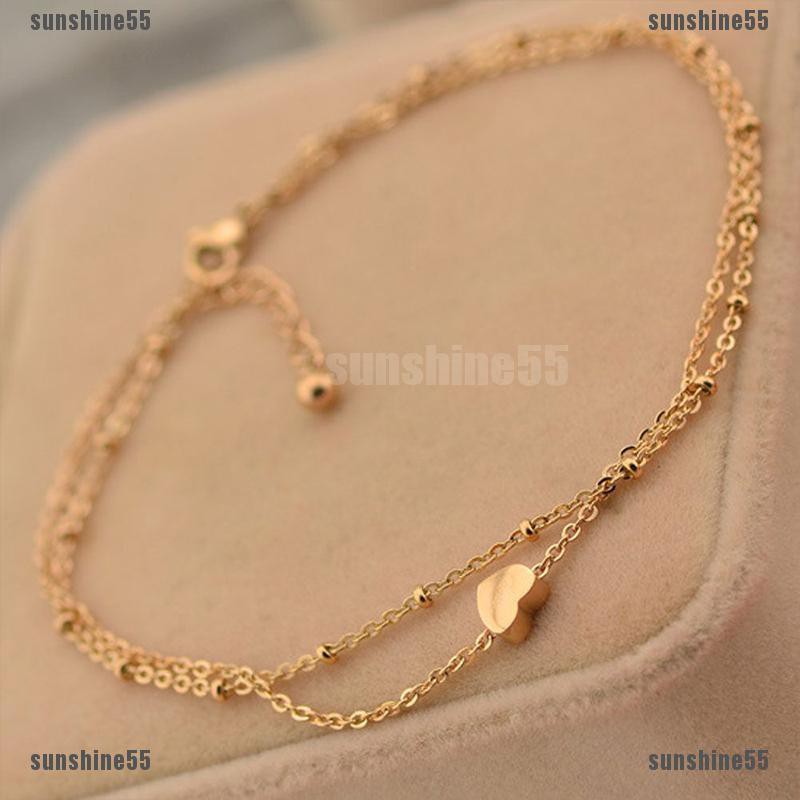 Lắc Chân Mạ Vàng Mặt Hình Trái Tim Xinh Xắn Cho Nữ | BigBuy360 - bigbuy360.vn