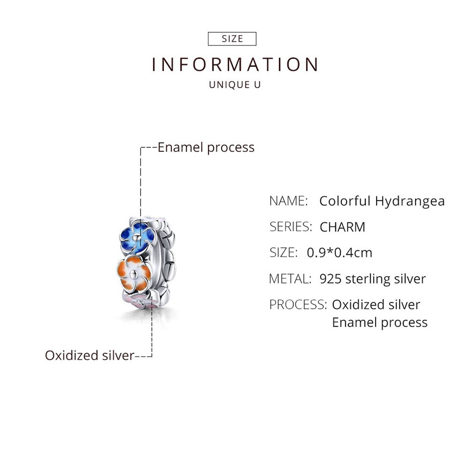 Hạt xỏ trang sức BAMOER SCC1703 nhiều màu dùng trang trí vòng đeo tay