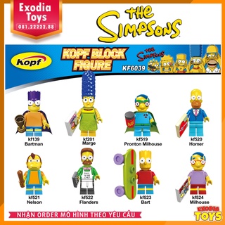 Xếp hình Minifigure Nhân vật hoạt hình Gia đình Simpsons - Đồ Chơi Lắp Ghép Sáng Tạo - KOPF KF6039
