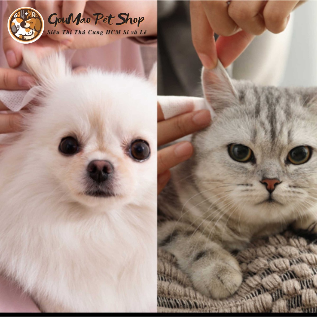 KHĂN ƯỚT LAU MẮT &amp; TAI CHO CHÓ MÈO DAOLIQI (MẪU MỚI) - GOUMAO PET SHOP