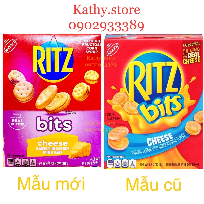 Bánh Ritz mini phô mai Cheese nhập Mỹ hộp 249g Date 12/2023)