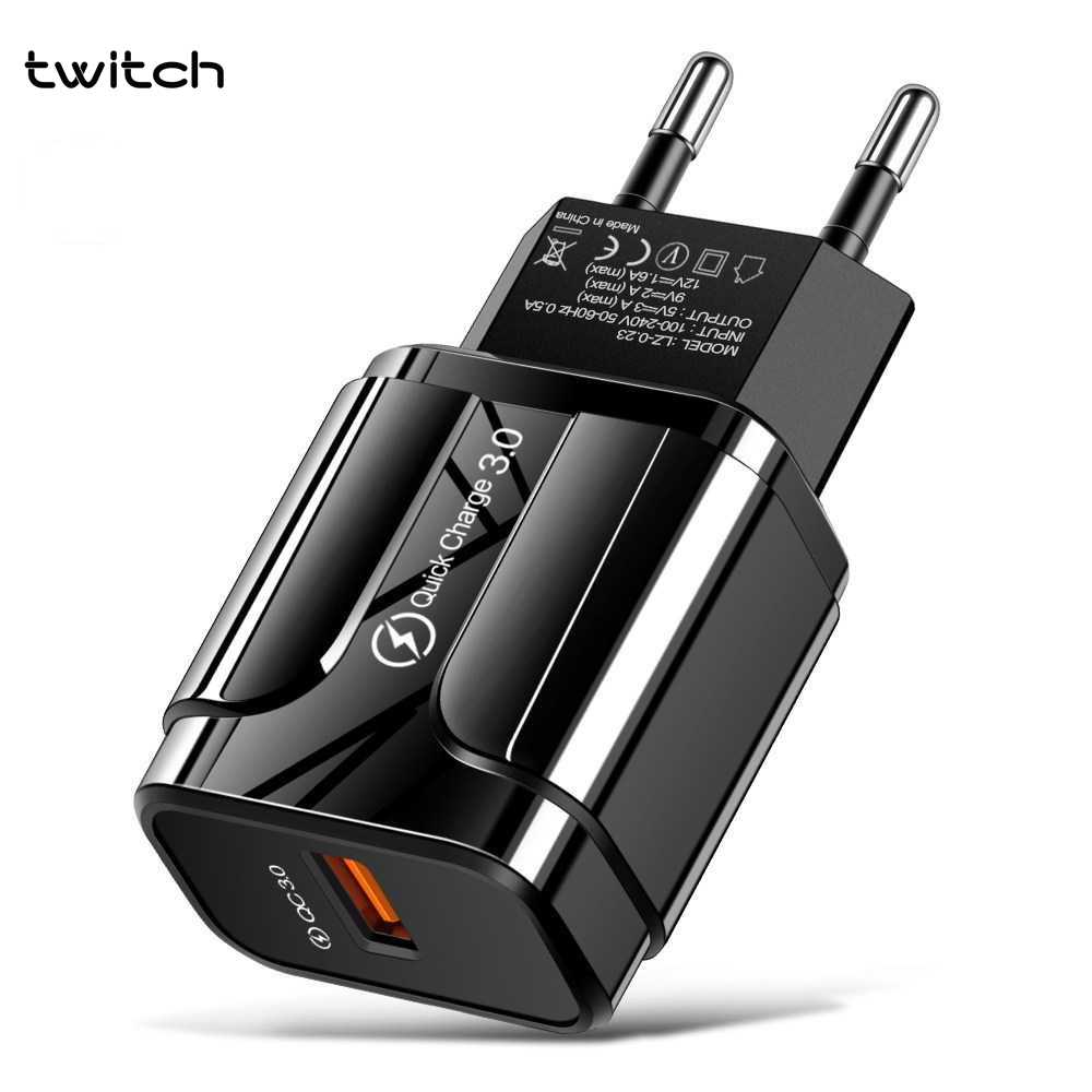 Củ sạc Twitch cổng USB 3.0 3A hỗ trợ sạc nhanh chất lượng cao cho iPhone Huawei Xiaomi