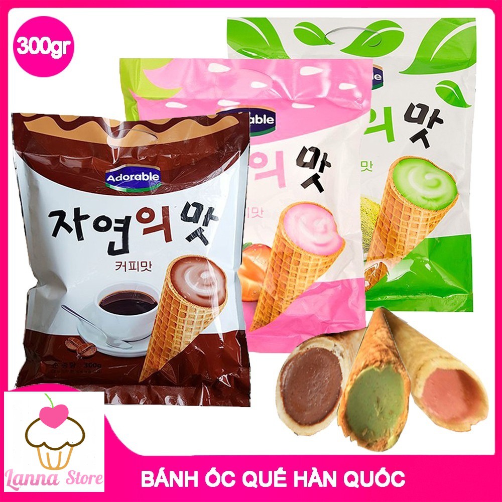 hàng trong kho Bán sỉ giá  đặc  biệtBánh kem ốc quế Hàn Quốc gói 300g - Hàn Quốc[good time]