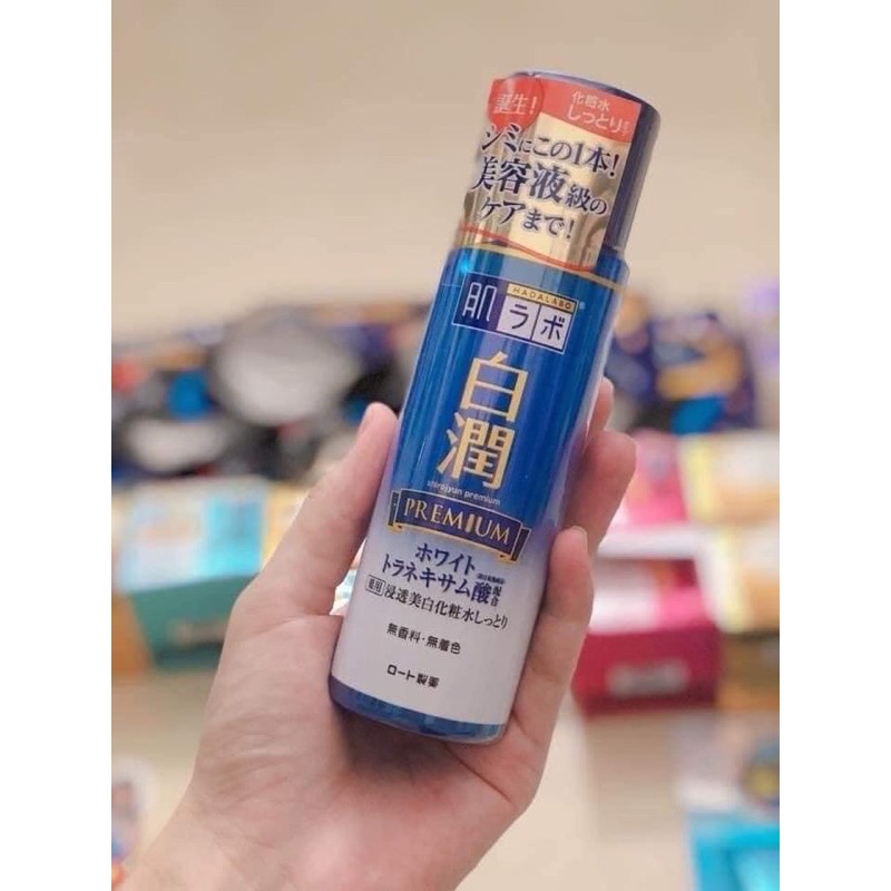 Nước hoa Hồng Hada Labo/Hadalabo Premium nội địa Nhật 170ml ( xanh đậm)