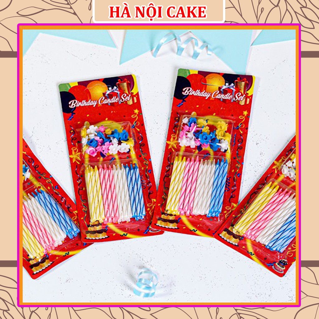 Nến Tăm Chân Ngắn Birthday Candles Hà Nội Cake Đồ Chơi Trang Trí Bánh Sinh Nhật, Trang Trí Bánh Kem