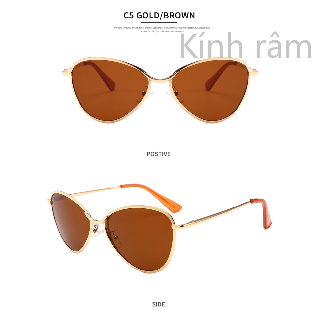 Kính mát hình tam giác nhiều màu sắc lựa chọn