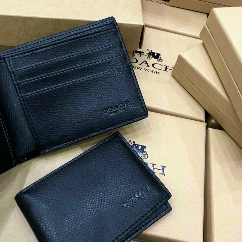 Ví ngắn Coach for men da thật