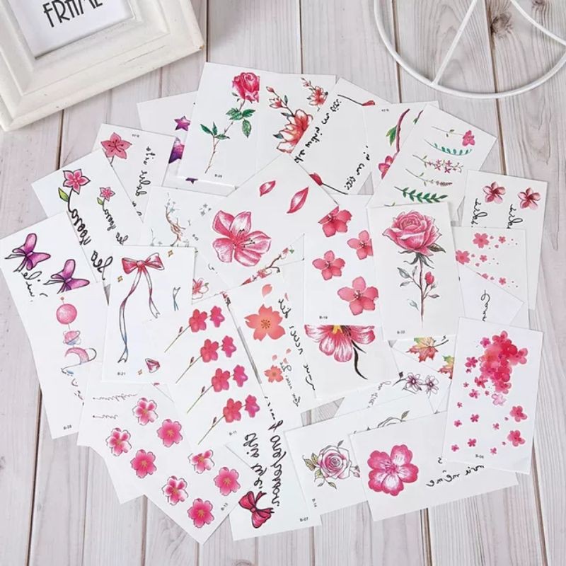 Hình xăm dán 3D siêu đẹp (set 3 tấm) ngẫu nhiên