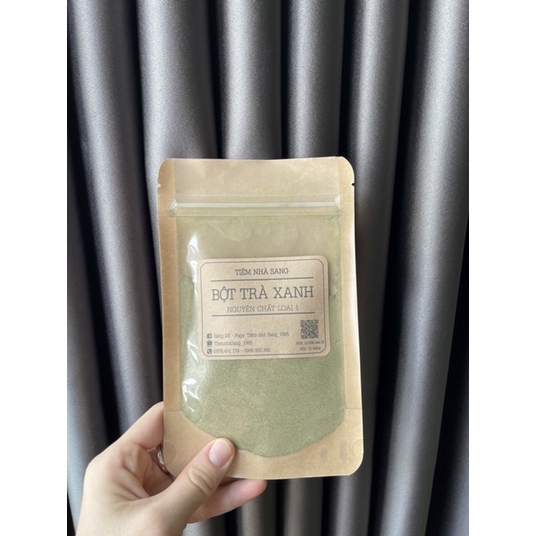 Bột trà xanh đắp mặt nguyên chất 100gr