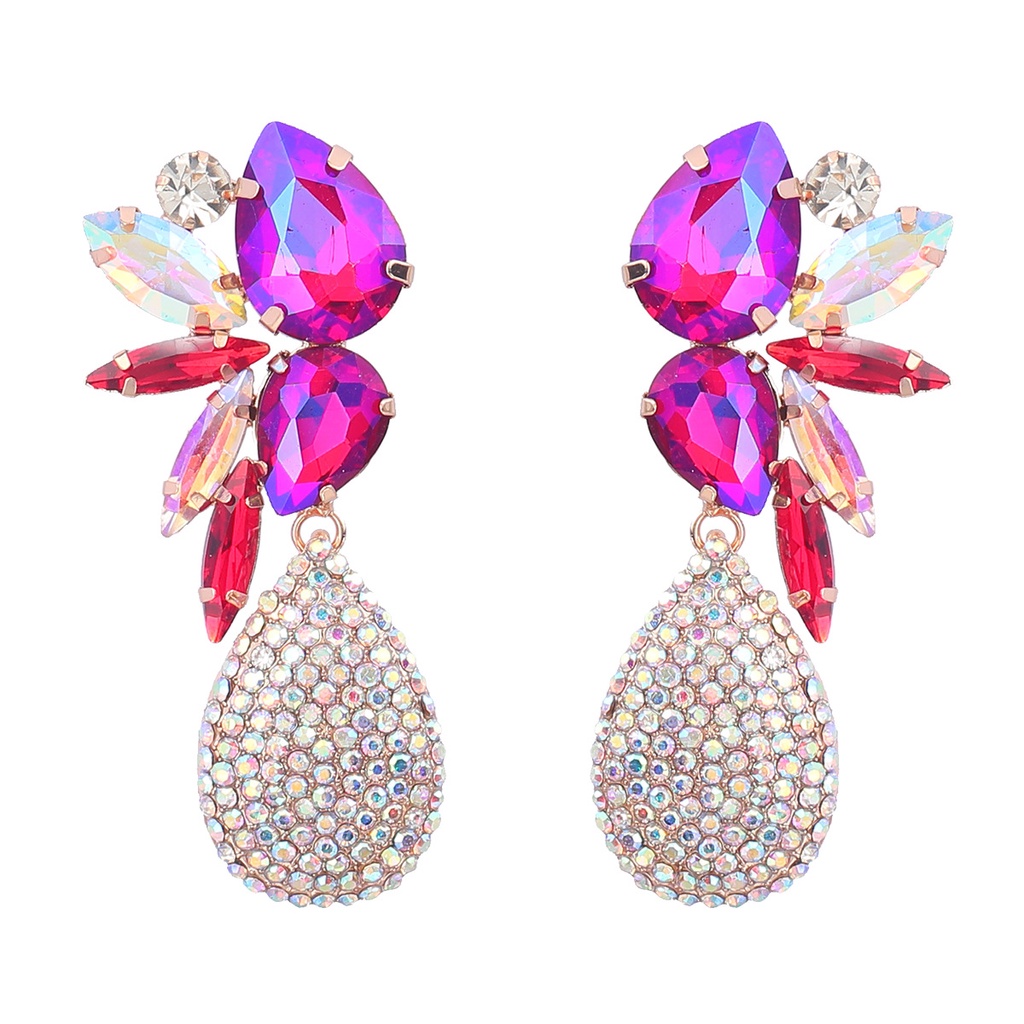 Khuyên tai Pinkdudu PD693 hợp kim nhiều lớp đính đá phong cách boho thời trang cho nữ