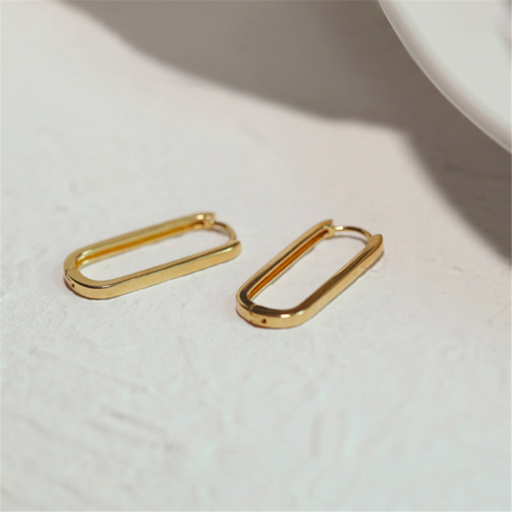 Bông tai mạ vàng 14k phong cách Hàn Quốc đơn giản thời trang cho nữ Yanqueens Đồ trang sức Quà tặng