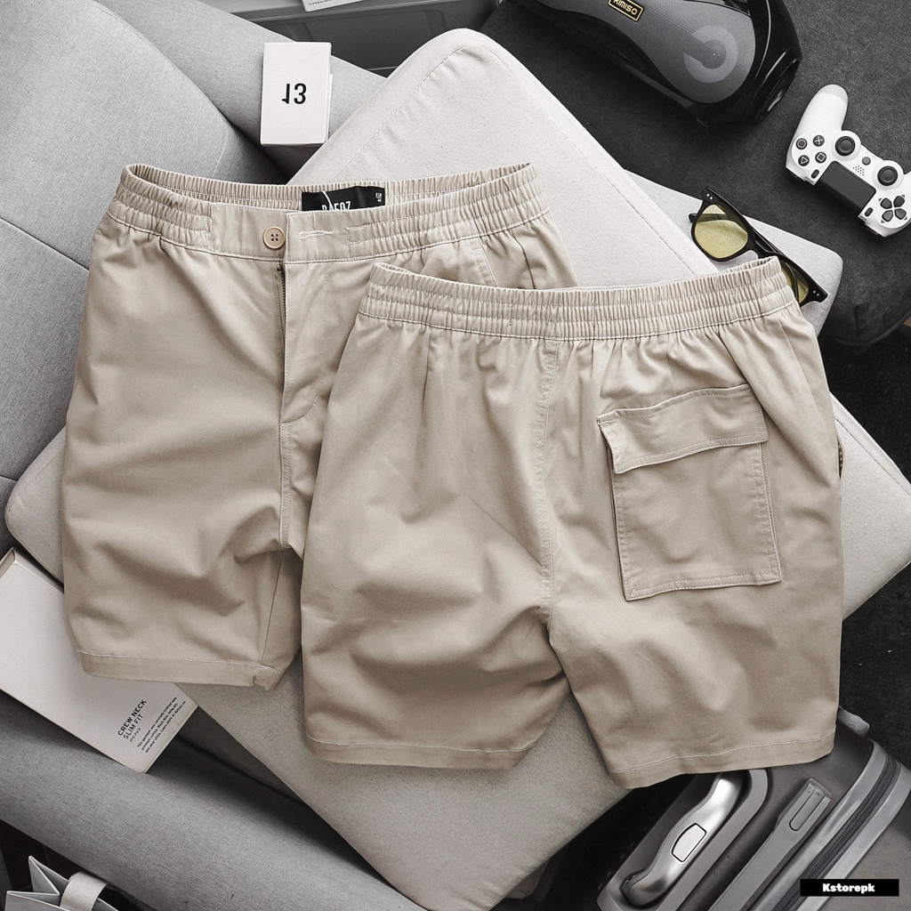 Quần short kaki nam Rafoz4 thiết kế lưng thun co giãn thoải mái form ngang gối trẻ trung KSTOREPK