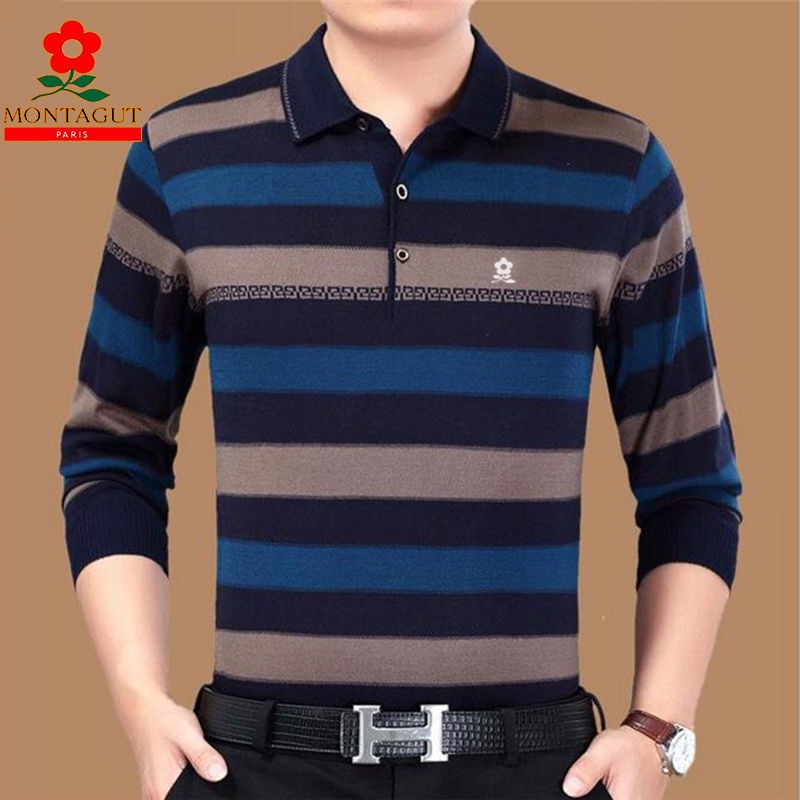 ✱Áo polo tay dài thời trang dành cho nam trung niên