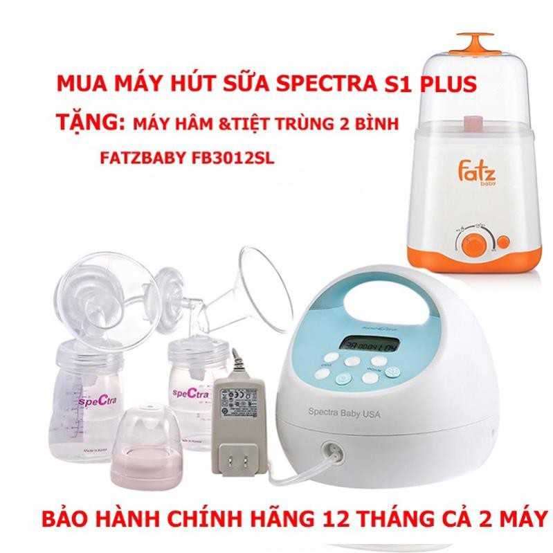 Mua Máy Hút Sữa Spectra S1 Plus  tặng Máy Hâm Nóng Và Tiệt Trùng 2 Bình Cổ Rộng FatzBaby FB3012SL