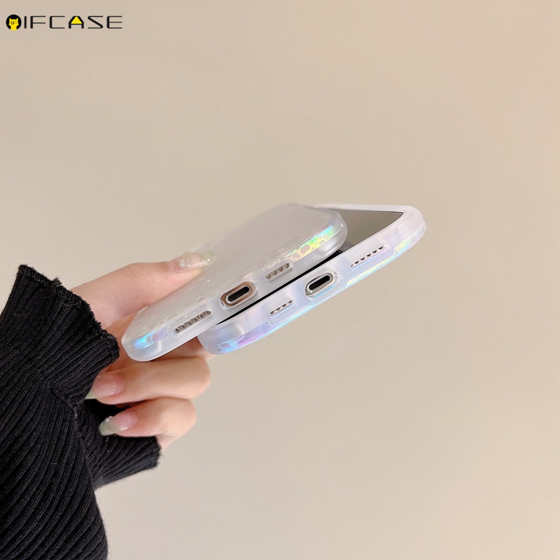 Ốp Điện Thoại Màu Laser Chống Sốc Họa Tiết Trái Tim Cho iPhone 13 12 11 Pro Max